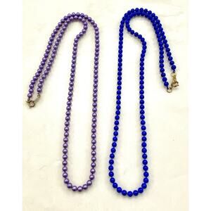 Set Of Two Oopsie Vintage Daisy Pearl Necklaces